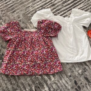 Wonder Nation Floral and White Blouse Set